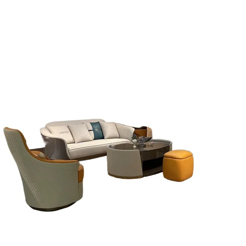 

Italian style, light luxury, solid wood, sofa, combination, living room, minimalist, postmodern