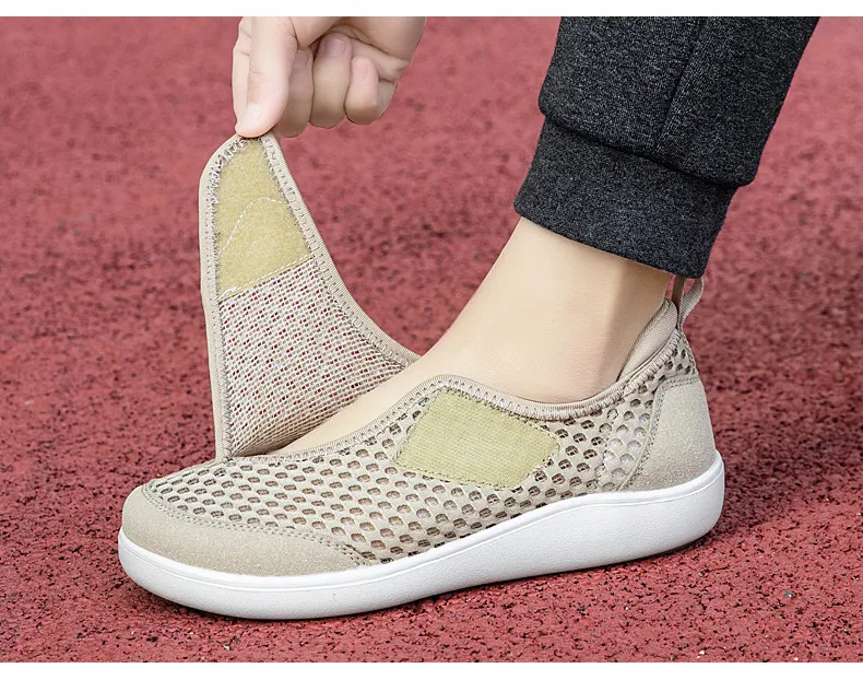 Neue Modische Herren-Sneaker Atmungsaktive Paar-Schuhe mit Breiter Zehenbox Barfußschuhe Bequeme Diabetiker-Schuhe Mesh Herren Freizeitschuhe zum Gehen – Detail 13