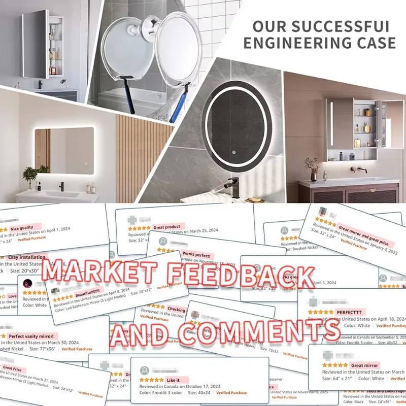 [Vendita calda] Specchio da bagno illuminato dimmerabile con interruttore tattile da pollici personalizzato Specchio retroilluminato a LED rotondo montato a parete con luci