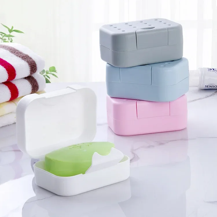 New Travel Soap Dish Box Case Holder Hygienic Easy To Carry Soap Holder Box Home Storage Organizer with Strainer Sponge