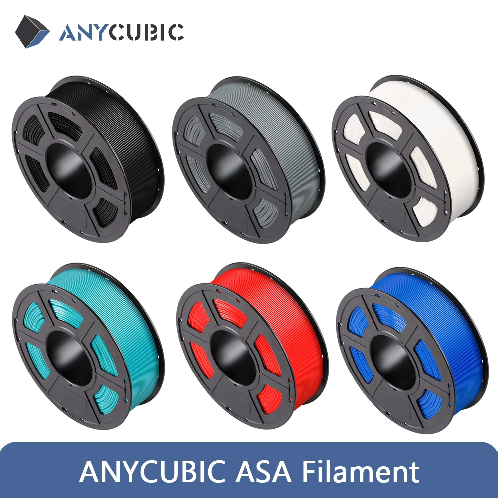 ANYCUBIC ASA Filament PLA 1.75mm for FDM 3D Printers Weather Resistance Low Odor Toughness FDM 3D Printing Materials For Kobra