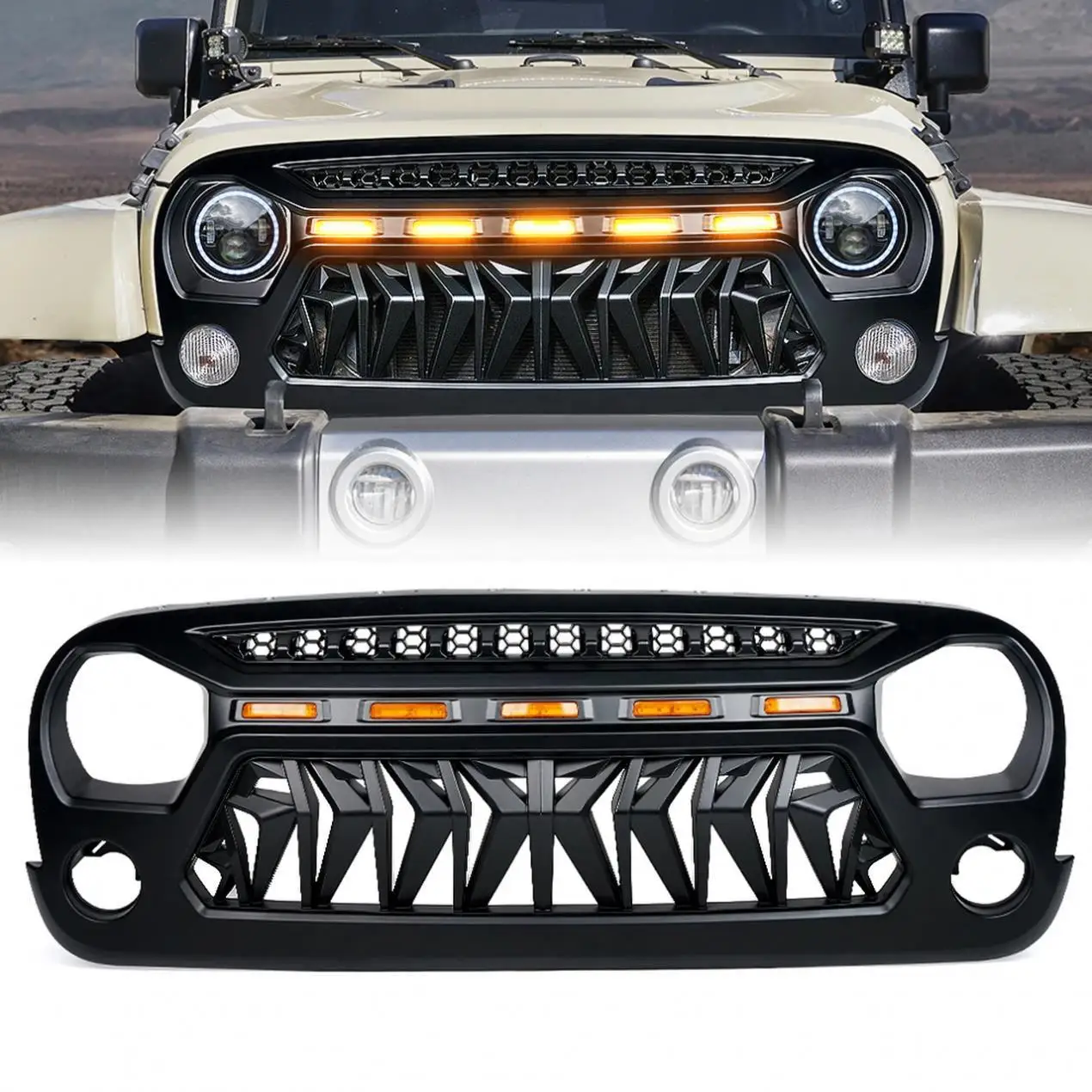 Gobison JK accessories 4x4 offroad Front car Grille For JEEP WRANGLER bumper grill