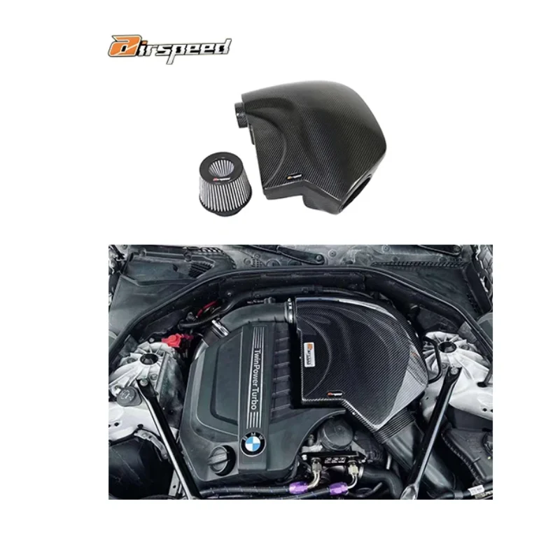 Airspeed Real Car Data Development Dry Carbon Fiber Cold Air Intake System For bmws 535Li 640Li N55 3.0T