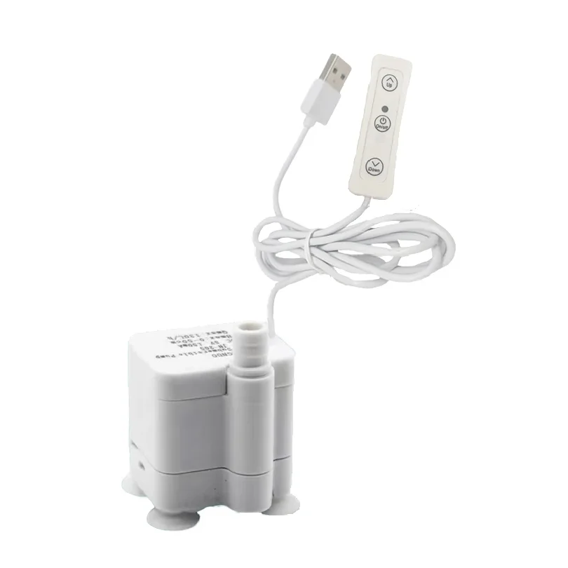 

Silent USB Aquarium Fish Tank Filtration Pump Pet Fountain Submersible Adjustable Flow Water Circulation Pump Wired Controller