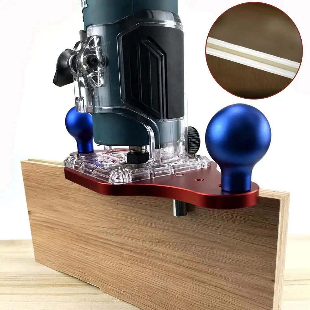 Slotted Bottom Plate Wood Router Base Rust Resistant Bakelite Material Milling Mounting Plate Fixed-base Compact Guide