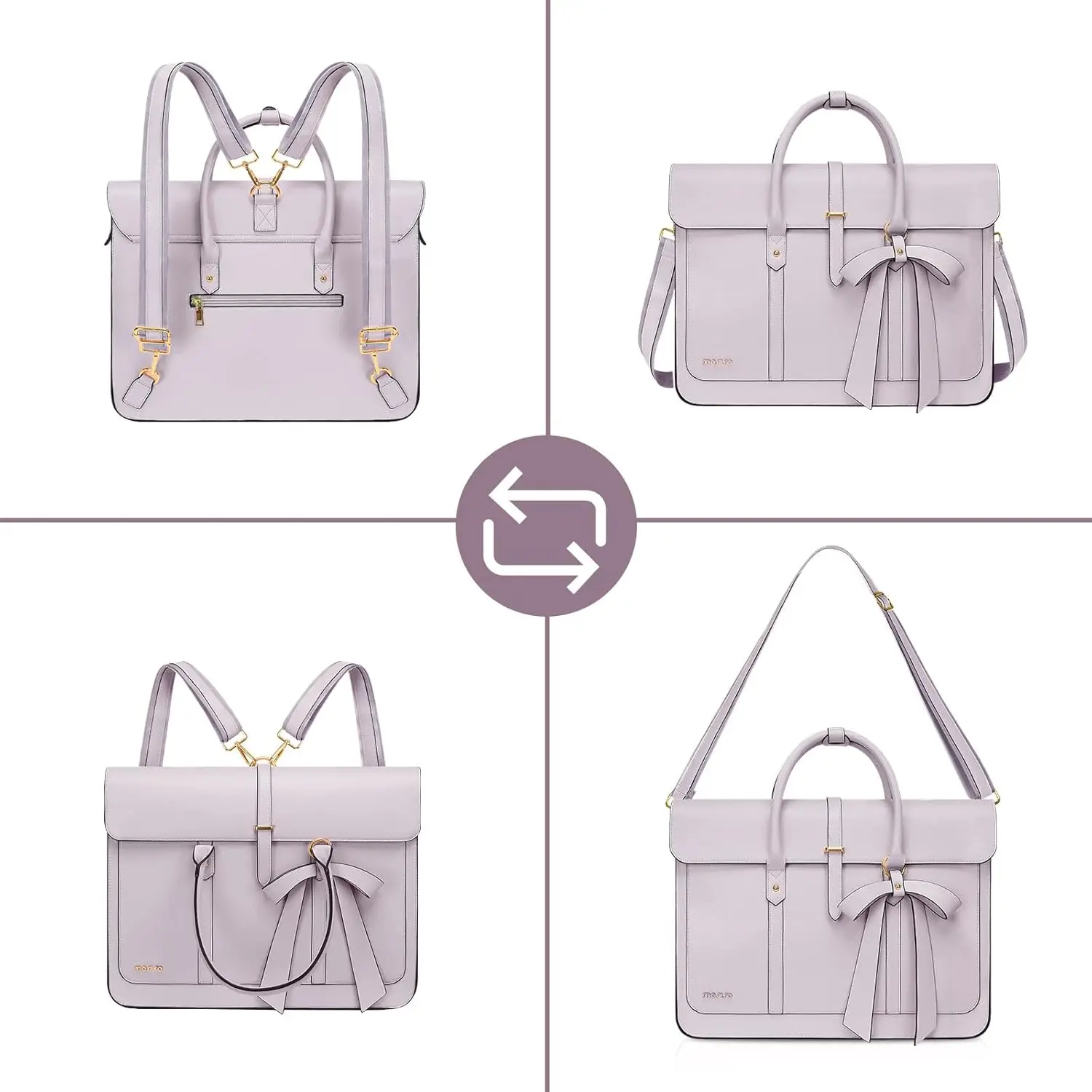Latest Tote Bag 13.3 14 15 16 inch PU Leather Women\'s Handbag Casual College School Bag Office Laptop Shoulder Bags Backpack