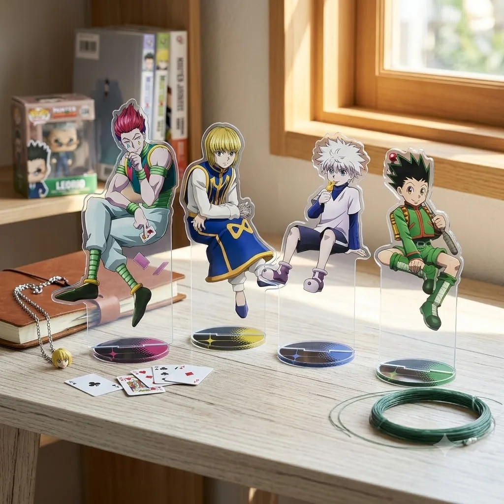 New Anime Hunter x Hunter Acrylic Stand Figure Chibi Anime Standing Sign Model Plate Desk Decor Fans Gift Keychain