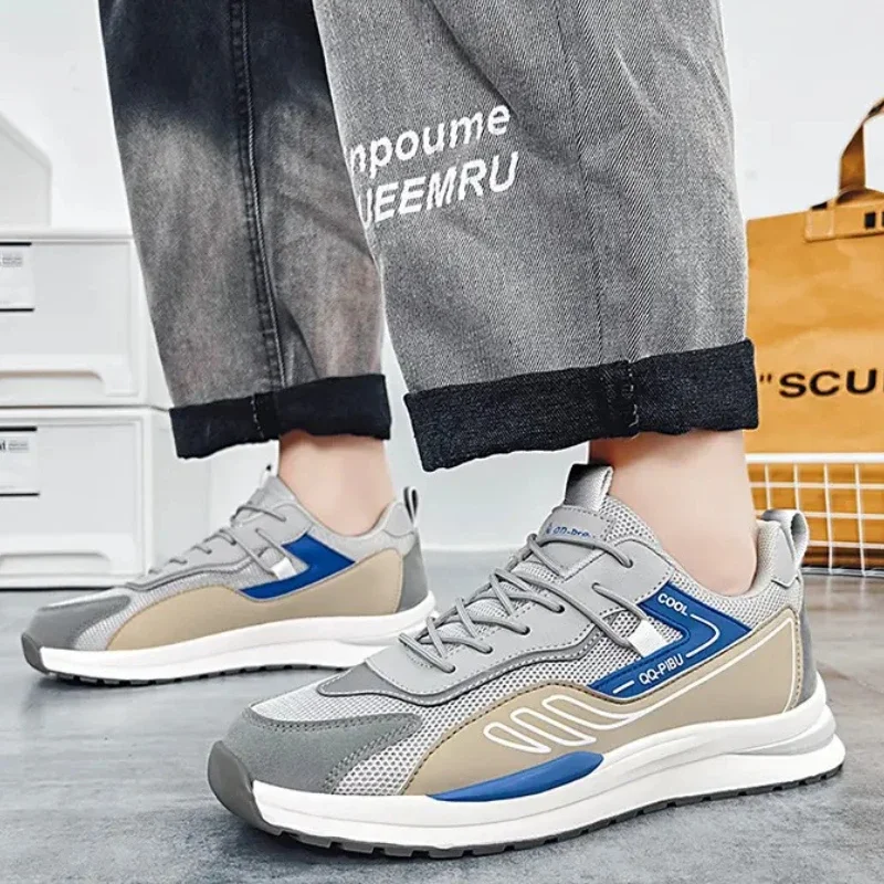 

Men's Casual Sports Shoes with Lace-up Comfort, Flat Heels, Low Top and Round Head, Original Brand Durable Outdoor Running Shoes