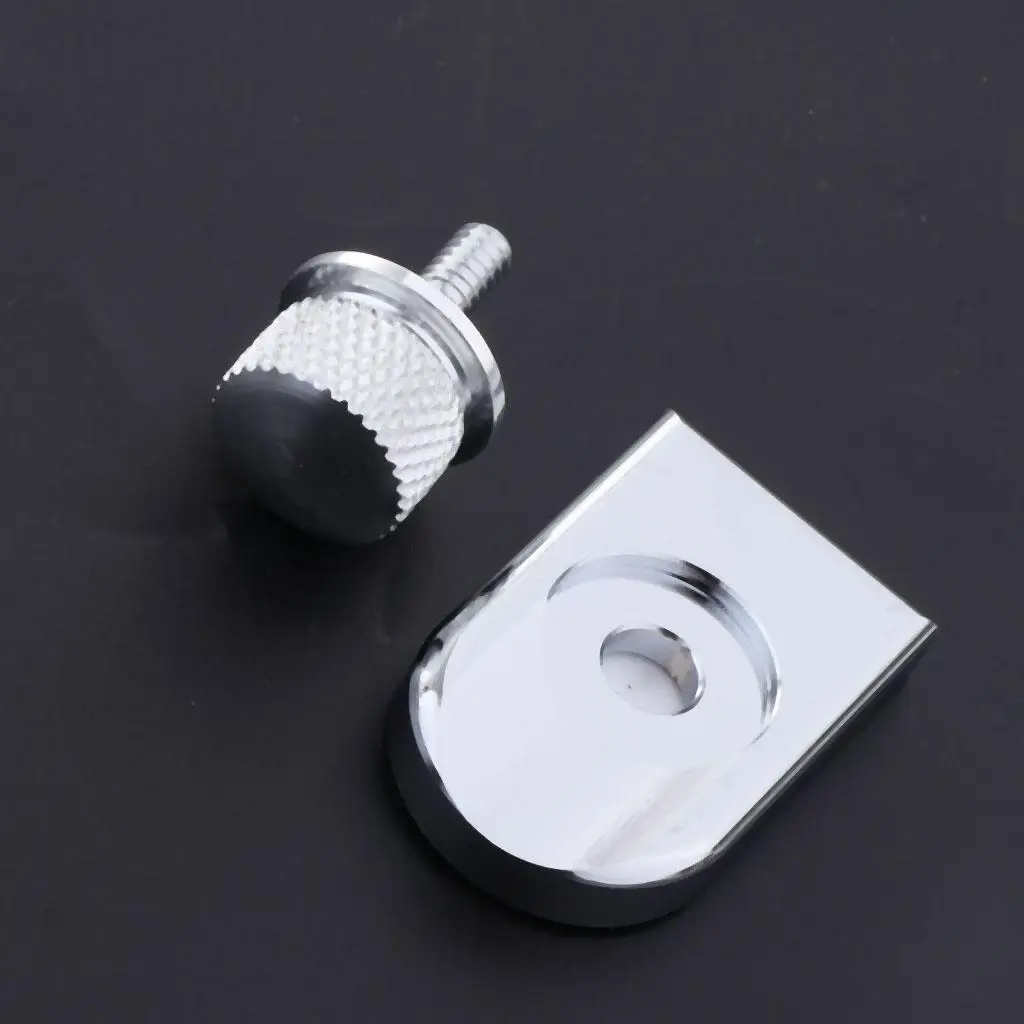 

Silver Seat Bolt Tab Screw Cover Durable Aluminum Alloy for Motorcycle Comfort Seat and Rear Bench Mounting