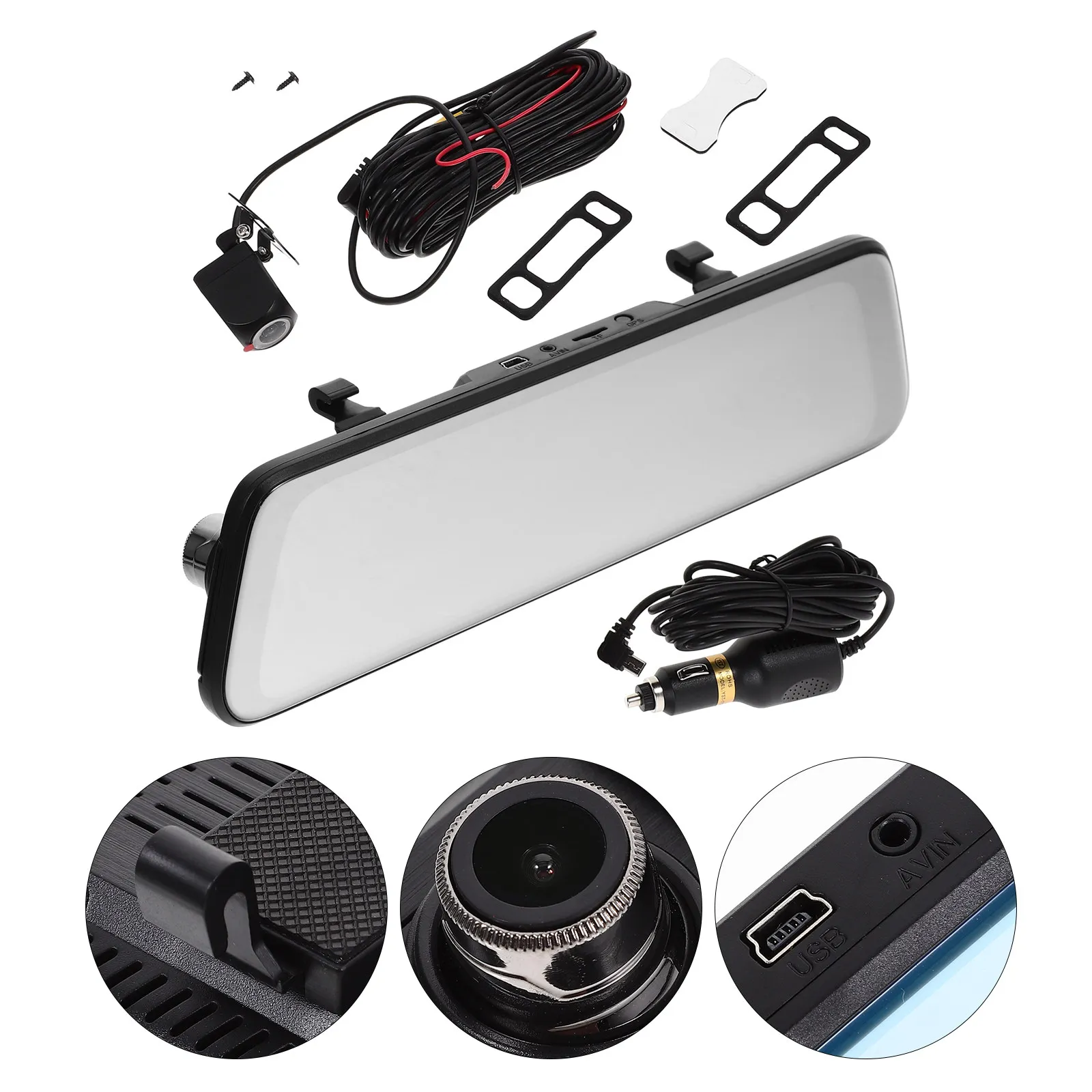 

1Set Car Recorder Camera 1080p Front Rear Dual Camera Loop Recording Parking Reverse Backup Monitor Dash Cameras for Vehicles