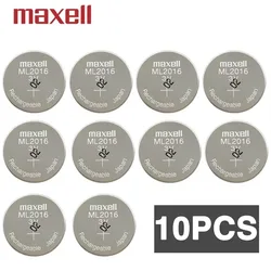 10PCS Original-MAXELL ML2016 Rechargeable Battery Can Replace CR2016 Photokinetic Kinetic Energy Rechargeable Battery