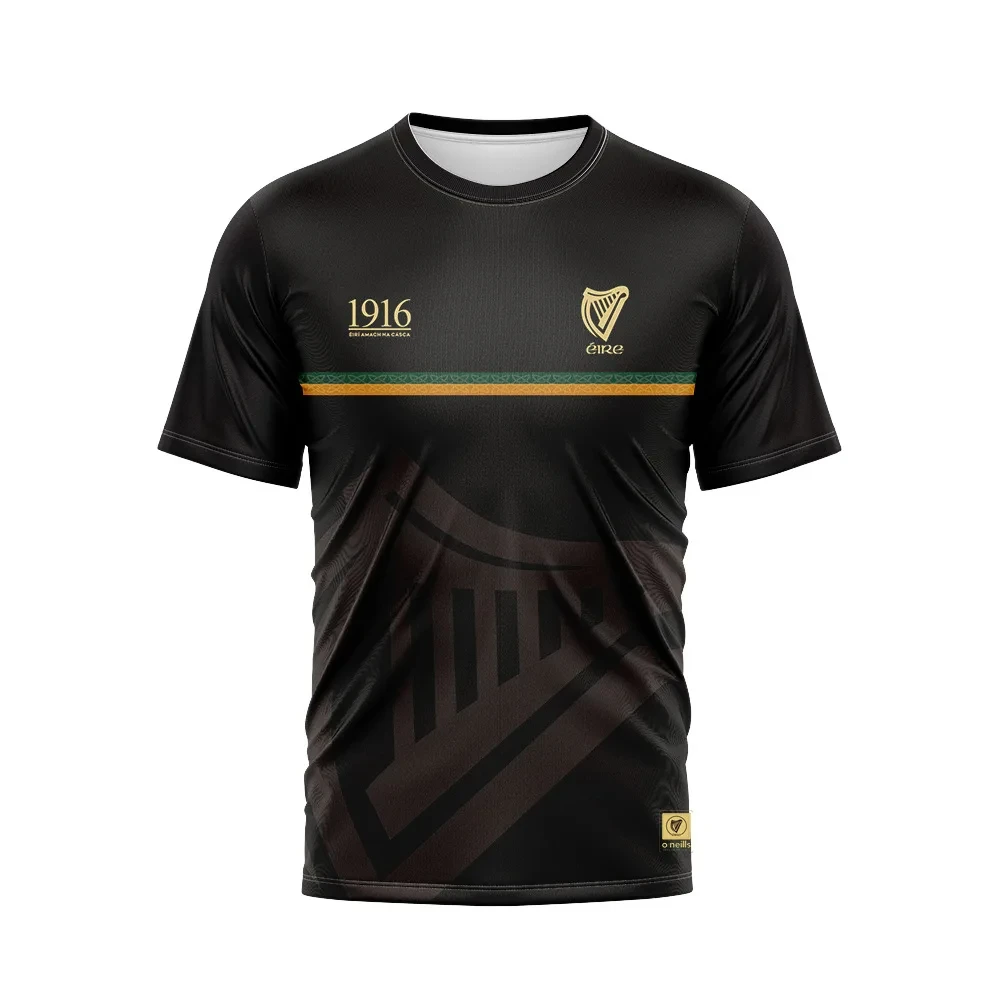 Men's European and American Sportswear Men's T-shirt GAA New 1916 Jersey Commemorative Board Rugby Shirt Short Sleeve T-shirt