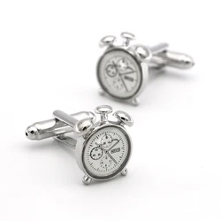 Men's Cufflinks Clock Design White Color Quality Copper Cuff Links Wholesale&retail