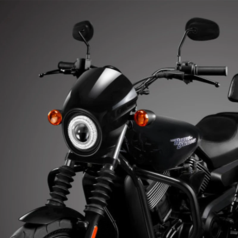 Faro LED da 5,75 pollici in alluminio per Harley Davidson IRON 883 Sistema di illuminazione per moto con luce rotonda a fascio alto