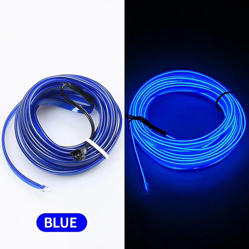 5m Auto Innen atmosphäre Beleuchtung LED-Streifen 5V DIY flexible el kaltes Licht Linie Rohr mit USB Auto Dekoration Umgebungs lampe
