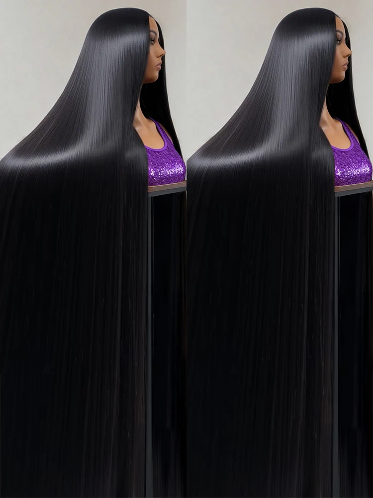 

300% Density Bone Straight Human Hair Wig 13x6 HD Lace Frontal Wigs 40 50 Inch 13x4 360 Full Lace Front Human Hair Wig For Women