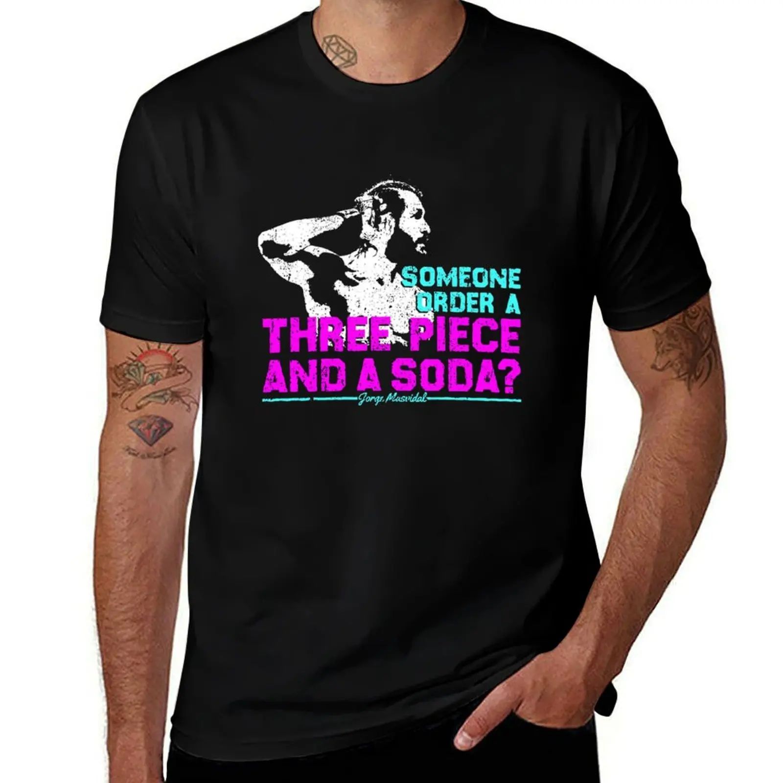 Jorge Masvidal T-Shirt Minimalist Plain Crew Neck T-Shirt