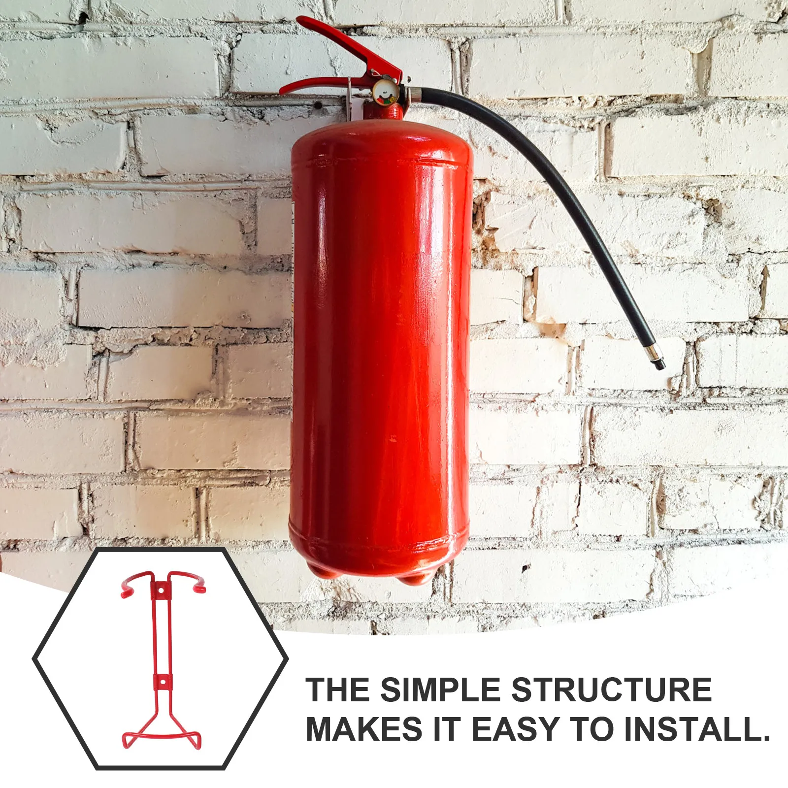 Fire Extinguishers Bracket Metal Wall Mount Holder Fire Extinguishers Storage Holder durable Wall Mounted Iron Bracket hook