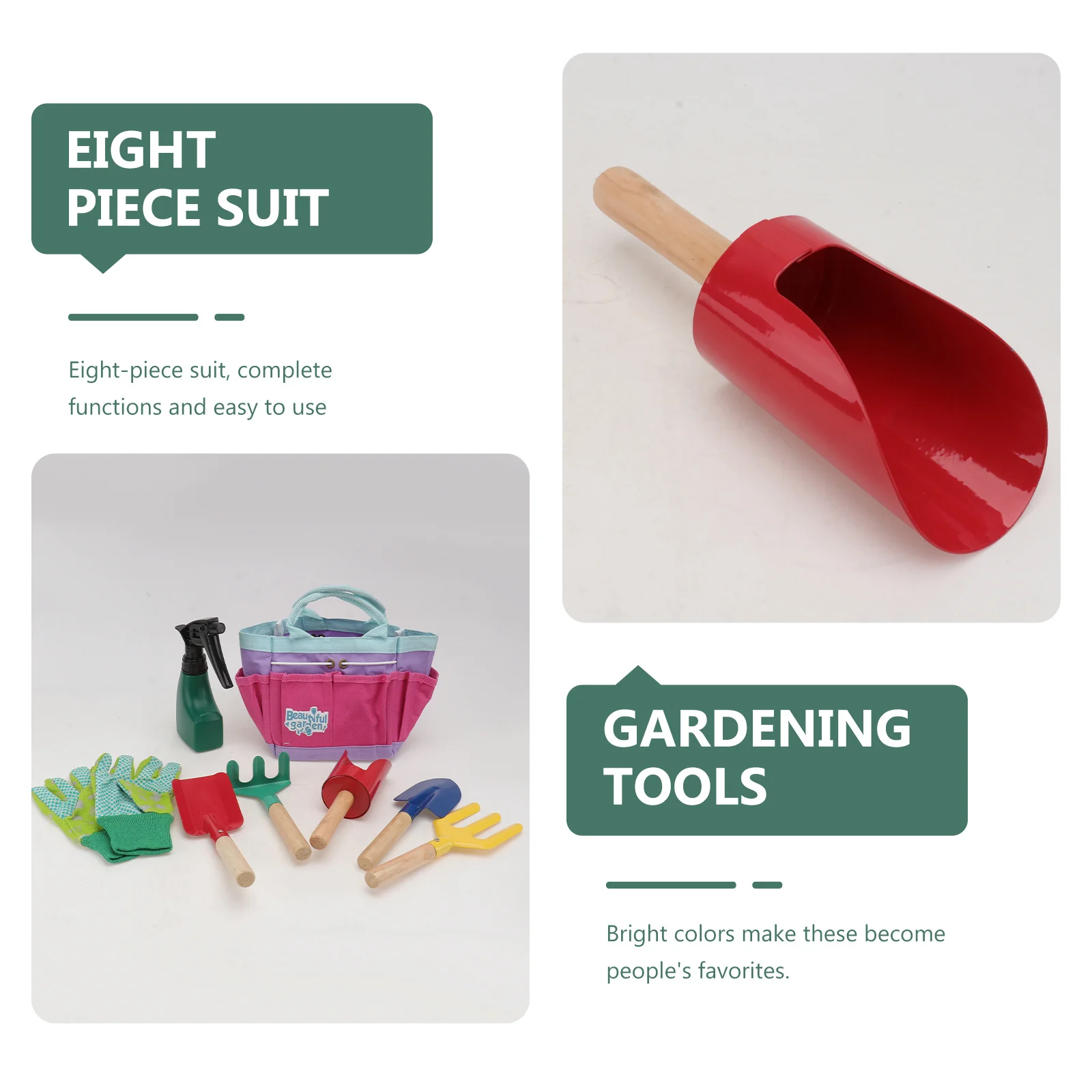 

1 комплект детских садовых инструментов, мини-лопата, грабли, набор вилок, яркие цвета, легкие детские посадки, развлечения в саду на открытом воздухе