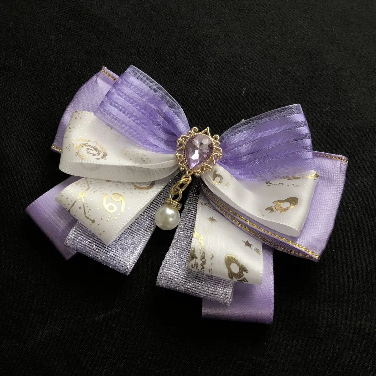Ita Bag Accessories,Lolita Anime Cosplay Crafts Bow,Handmade Ribbon Decoration,Backpack Bowknot Decor