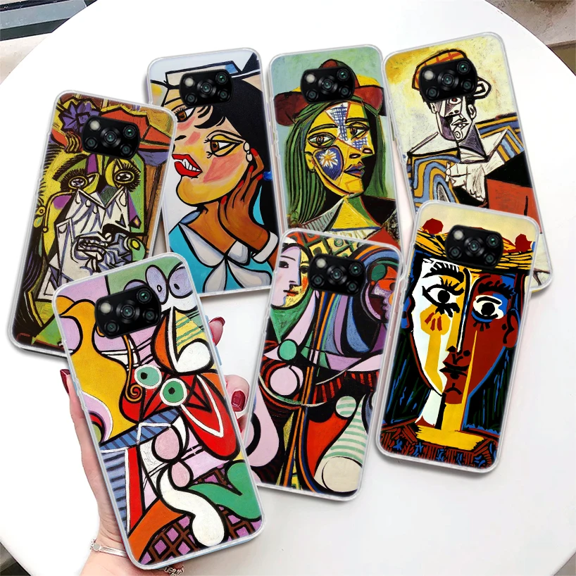 Picasso Abstract Art Painting Coque Phone Case For Xiaomi Poco X6 X5 X3 Nfc X4 Gt F6 F5 Pro F4 F3 F2 F1 M5s M4 M3 5G Soft Cover 