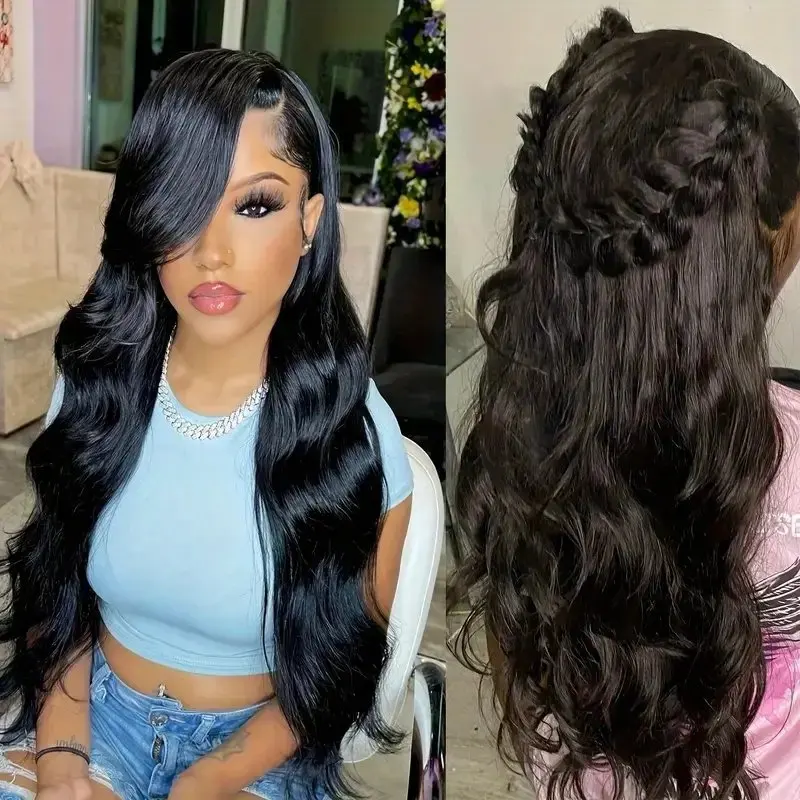 Rosabeauty 13X4 Body Wave HD Transparent Lace Front 13X6 Lace Frontal Human Hair Wigs 5x5 Glueless Water Wave Wigs 250 Density