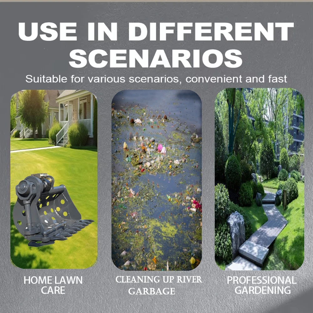 รถขุดขนาดเล็กเครื่องตัดแต่งกิ่งไฮดรอลิกถังรถขุดขนาดเล็กชุดสิ่งที่แนบมาสําหรับการตัดพืชน้ําตัดสวนลาน