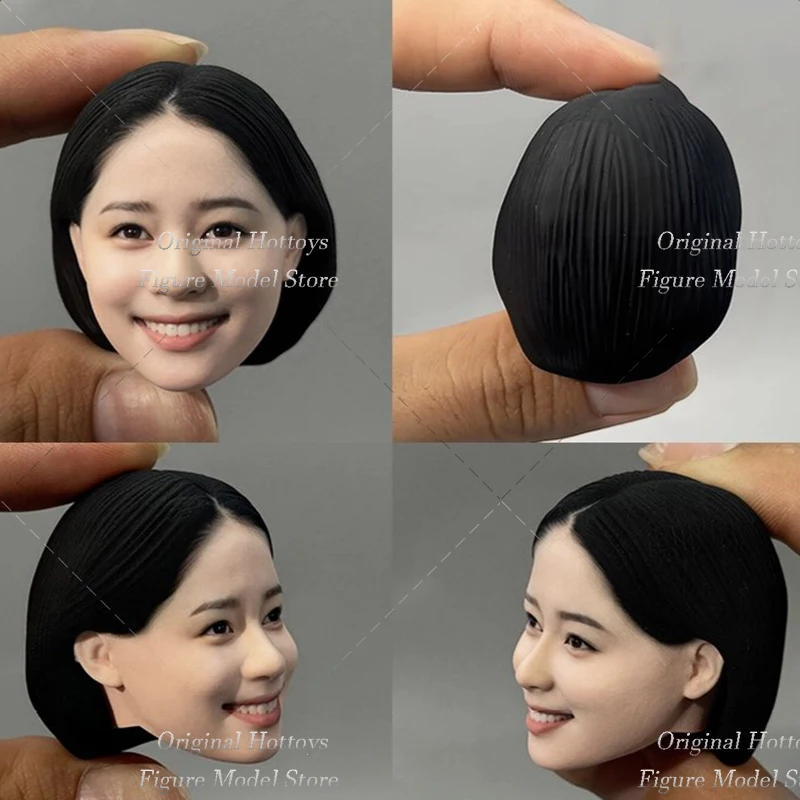 1/6 Scale Female Soldier Head Sculpture MINAMO Confident Girl Mini Head Carving For 12-inches Action Figure Model Doll Toys