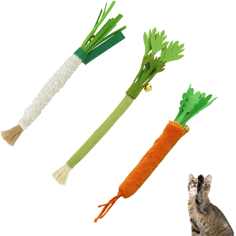 3PCS Interactive Cat Teaser Toy Relief Training Cat Stick Toys Bite Resistant Kitten Teeth Cleaning Cat Toy