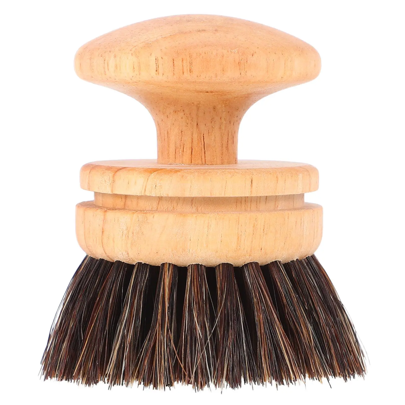 

Cleaning Brush Dish Solid Wood Horsehair Broom Scrub Pot Wooden Washing Cleaner