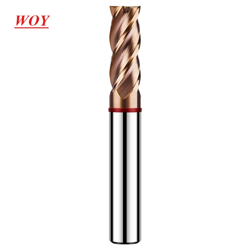 

WOY 1-20MM TGR-HRC50 Tungsten Steel Carbide 4-Flute Nano Coating Flat End Mills CNC Mechanical Machining Milling Cutter Tools