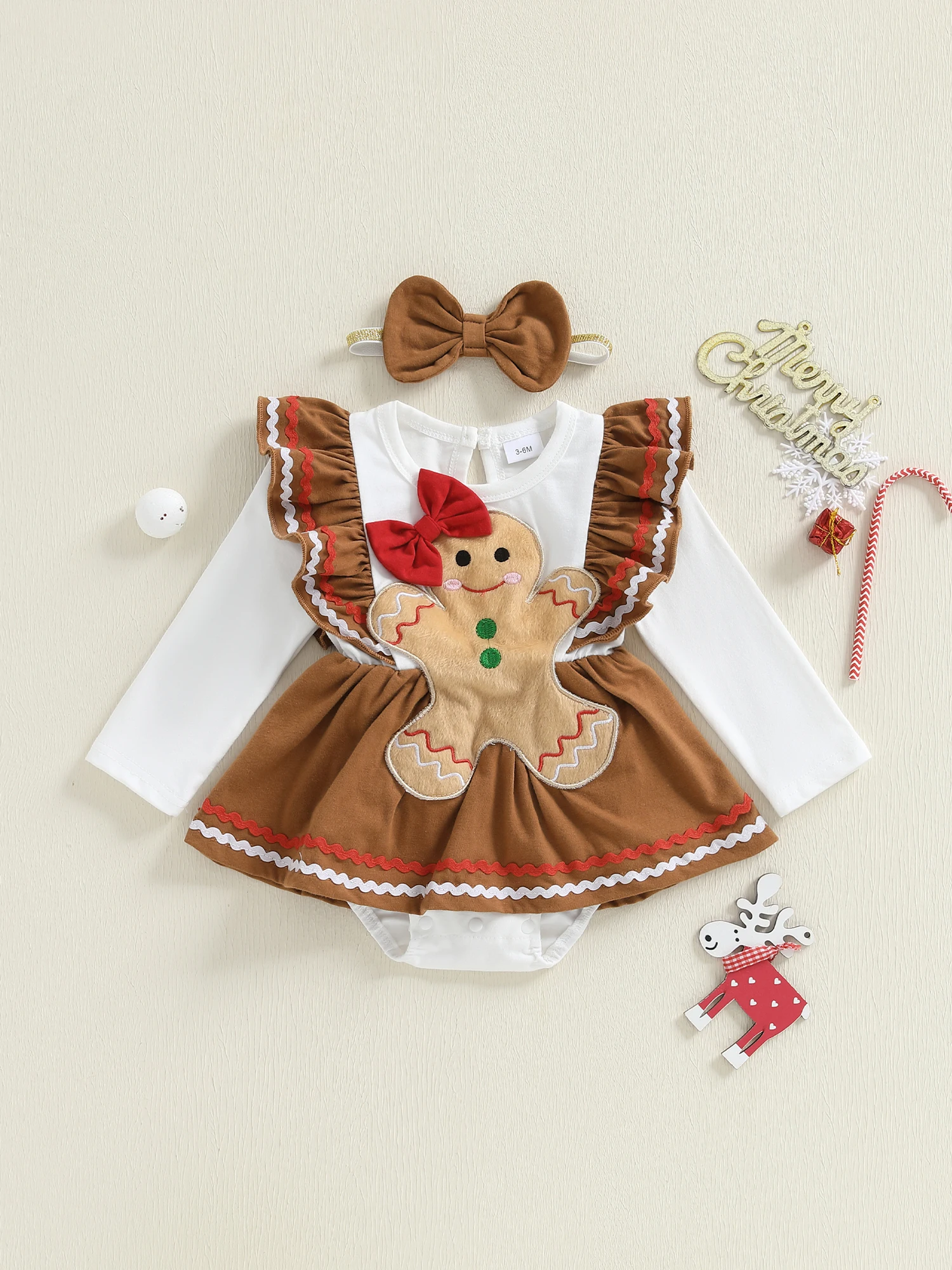 

Toddler Boy Christmas Outfit Santa Claus Embroidery Short Sleeve Romper Pants Hat 3 Piece Set Holiday Costume for Kids