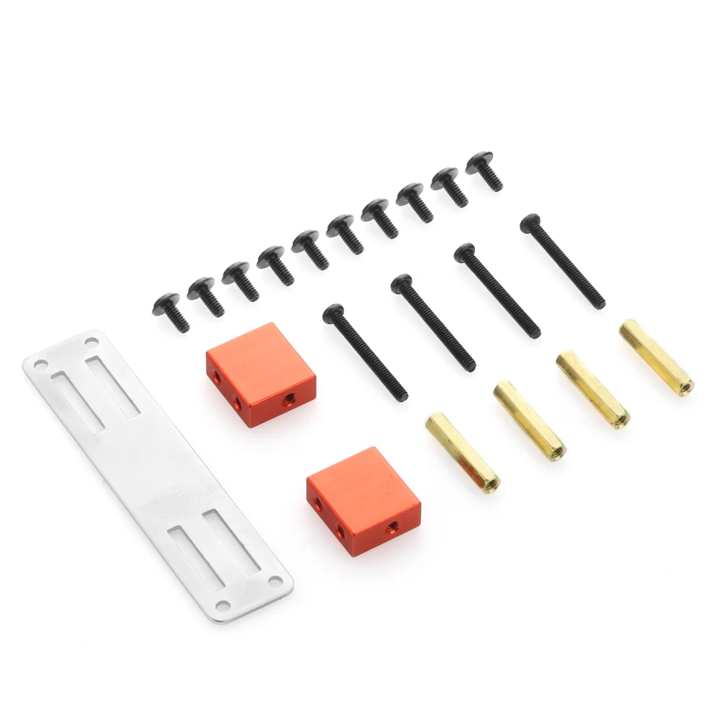 Metal Servo Fixed Mount Bracket Kit para caminhão RC, Upgrade Peças Acessórios, Vermelho, MN D90, D91, D99S, MN99S, 1:12