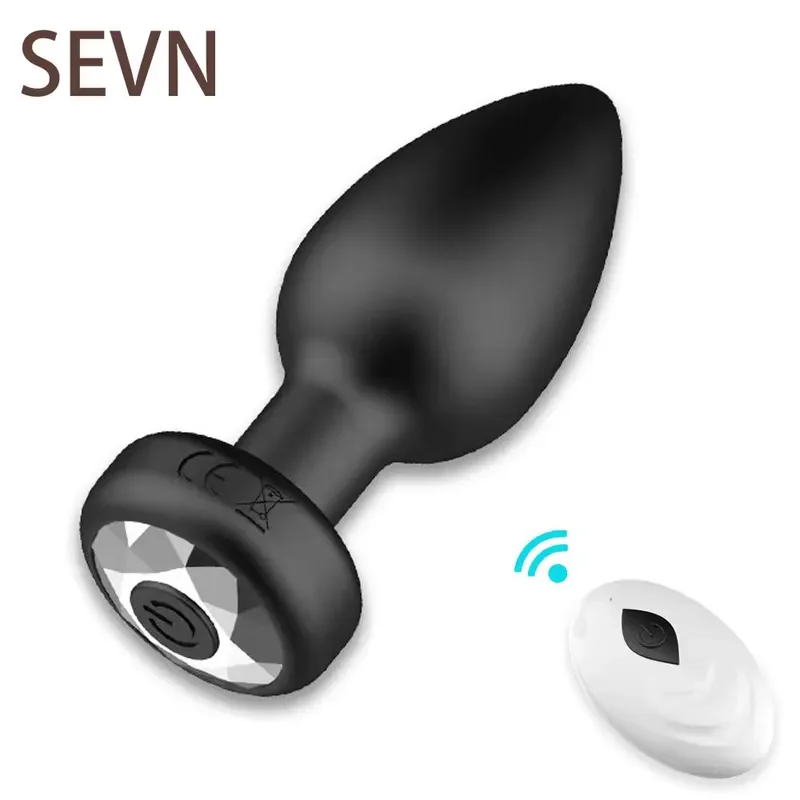 Anal vibrator men butt plug portable massager wireless remote control dildo vibration sex for male adult toys