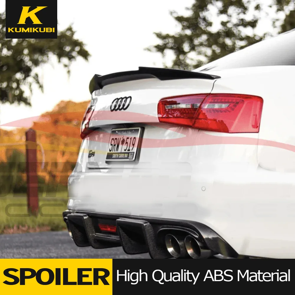 

2012-2018 для Audi A6 S6 C7 M4 Стиль Настоящее углеродное волокно спойлер багажника высокое качество заднее крыло глянцевое черное или матовое искусственное