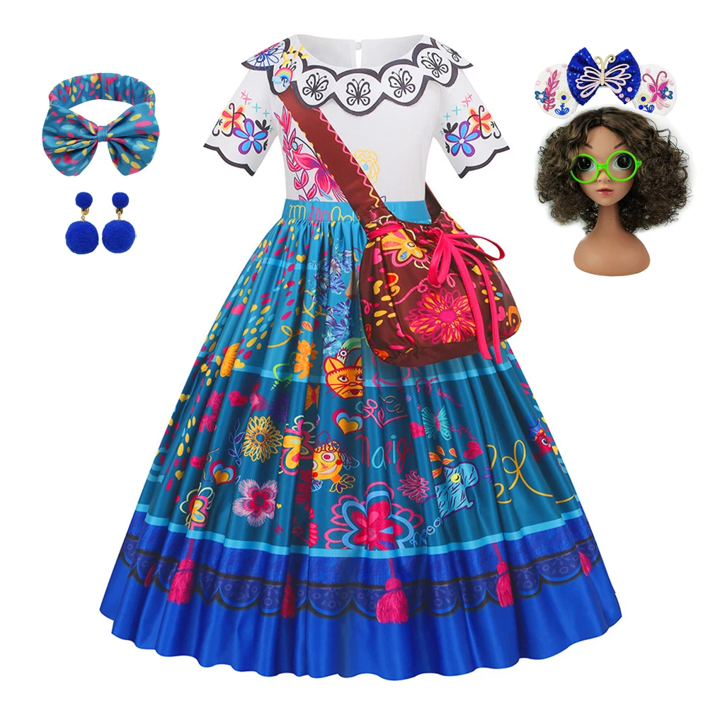 

Костюм Мирабель для девочек, очаровательное детское платье для косплея для карнавала, дня рождения, рождественское платье принцессы