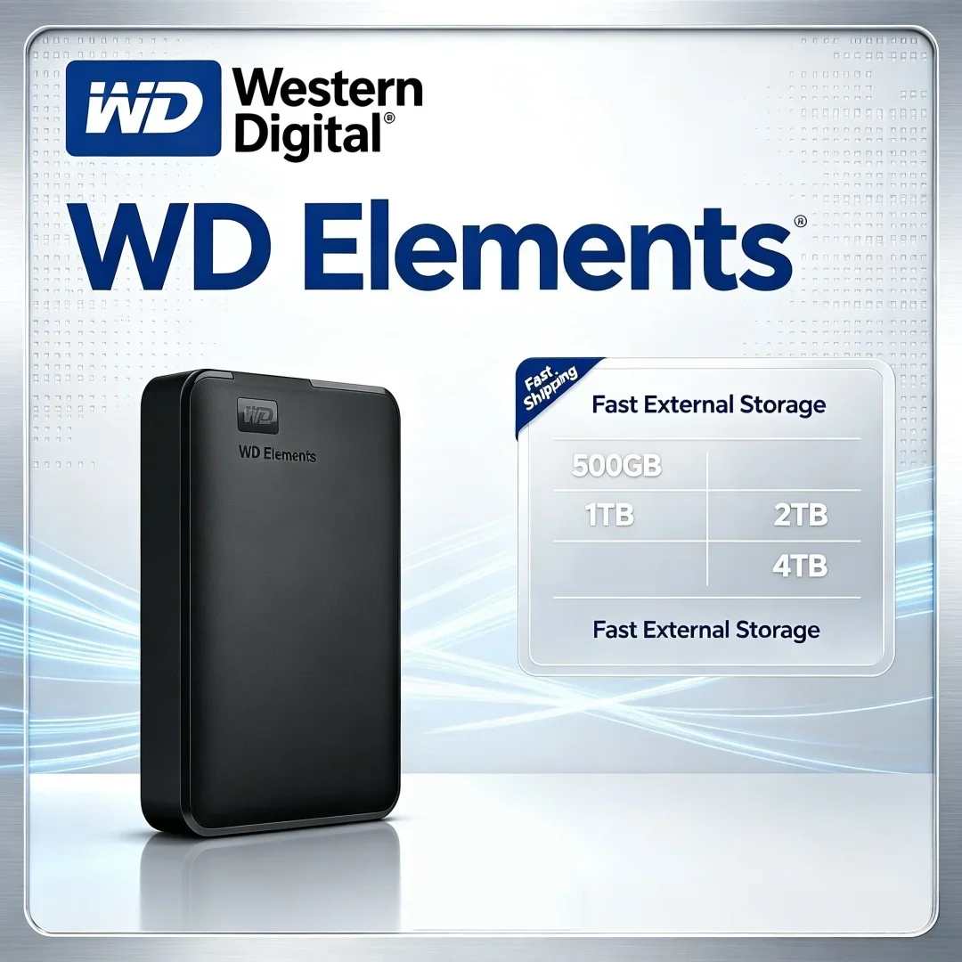 WD Western Digital Ultra Fast USB3.0 External HDD 2.5" Durable Mechanical Mobile Hard Disk Large-capacity Drive 2TB 4TB 5TB 6TB
