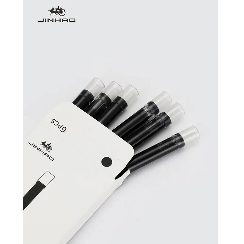 حبر قلم حبر معدني Jinhao 10 مع واقي حبر يمكن التخلص منه / 6 قطع أكياس حبر (لون أسود) #4