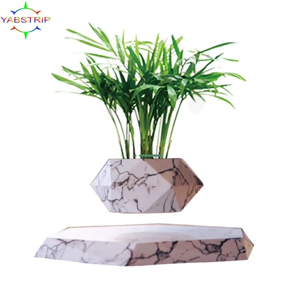 Nova levitação de ar bonsai pote rotação plantadores levitação magnética flor vaso flutuante planta para mesa decoração presente