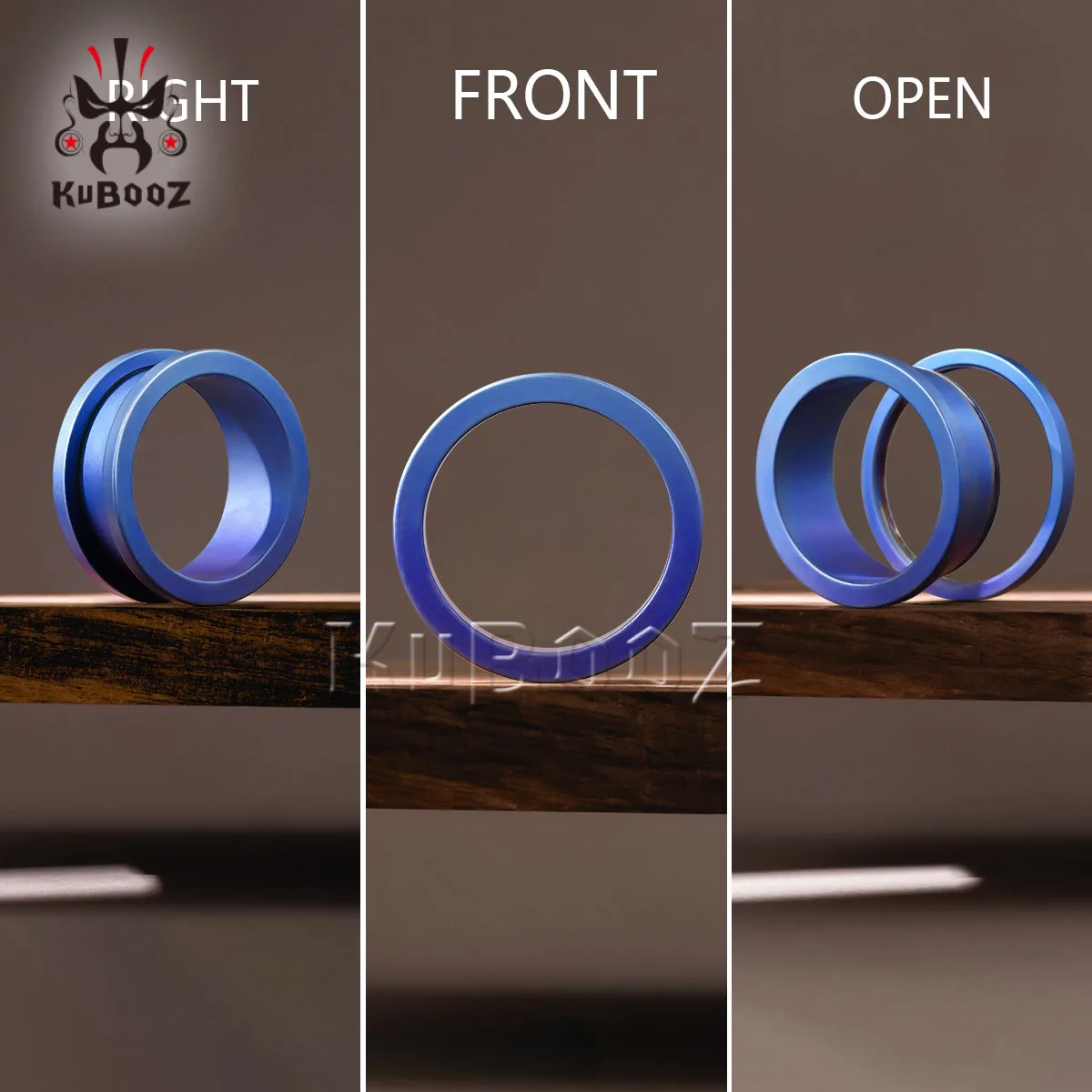 KUBOOZ Gradient Purple-blue Titanium Ear Tunnels Gauges Expanders Piercing Body Jewelry Earrings 2PCS