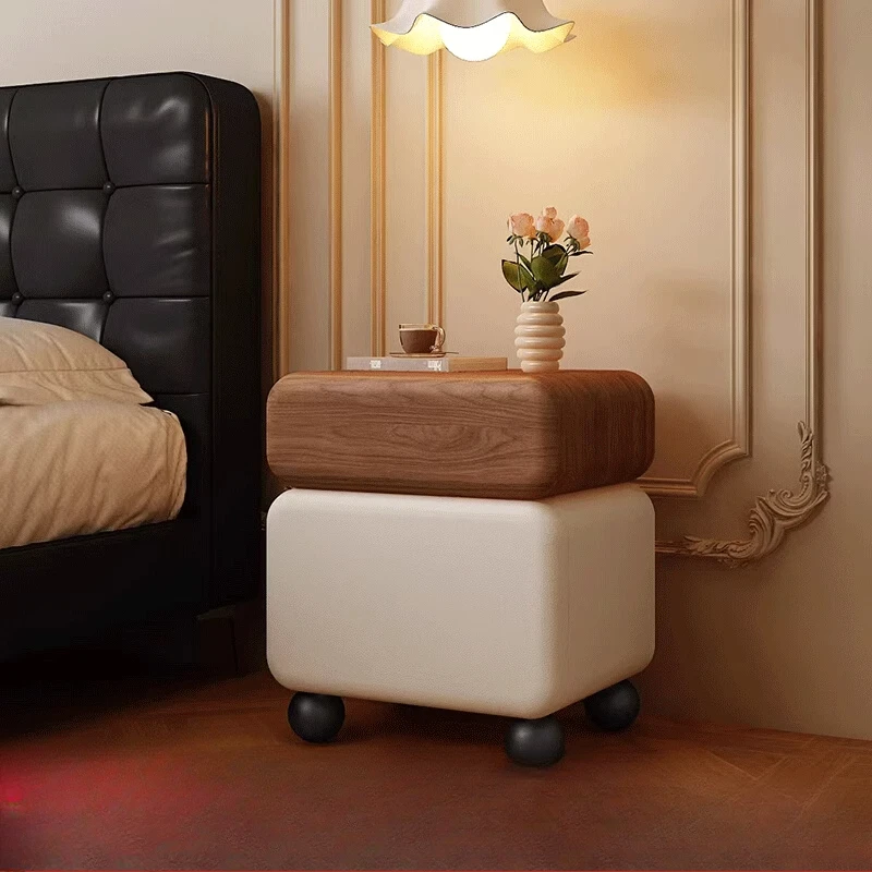

Bedroom Furniture Bedside Table Nightstands Solid Wood Modern Minimalist Mesita De Noche Dormitori Furniture Comfortable Bedroom