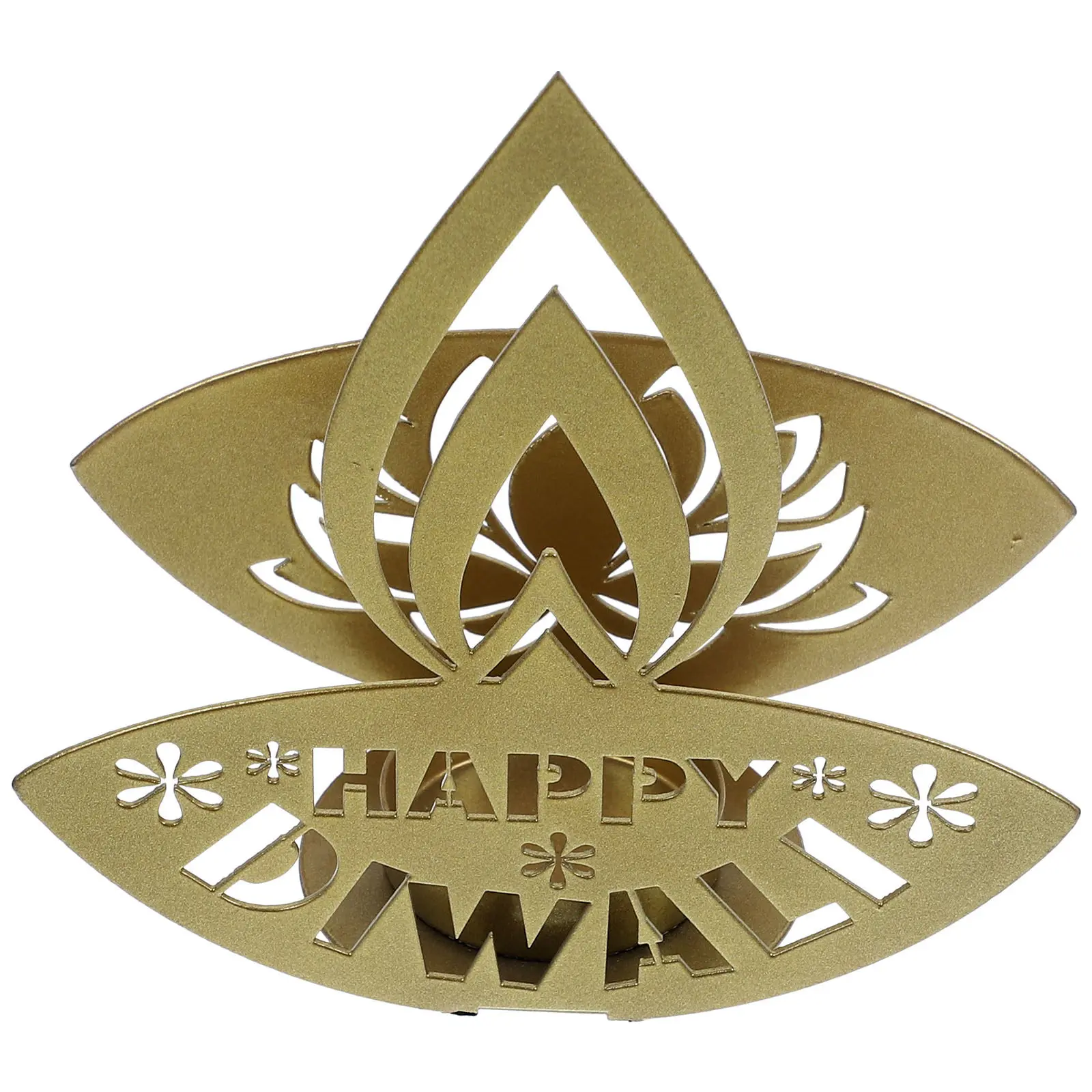 Soporte de Proyección para Diwali, Candelabro de Hierro Metálico para Velas de Té, Decoraciones Talladas a Medida, Decoración para Fiestas y Festivales, Adorno de Escritorio