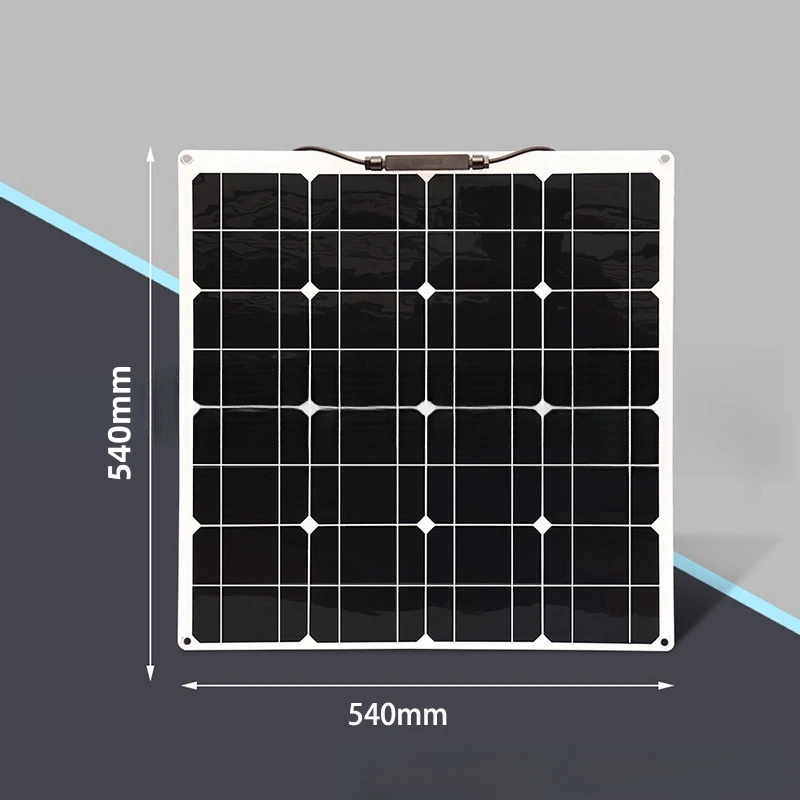 Outdoor convenient travel RV charging board, semi flexible solar panel, monocrystalline 50W power generation board