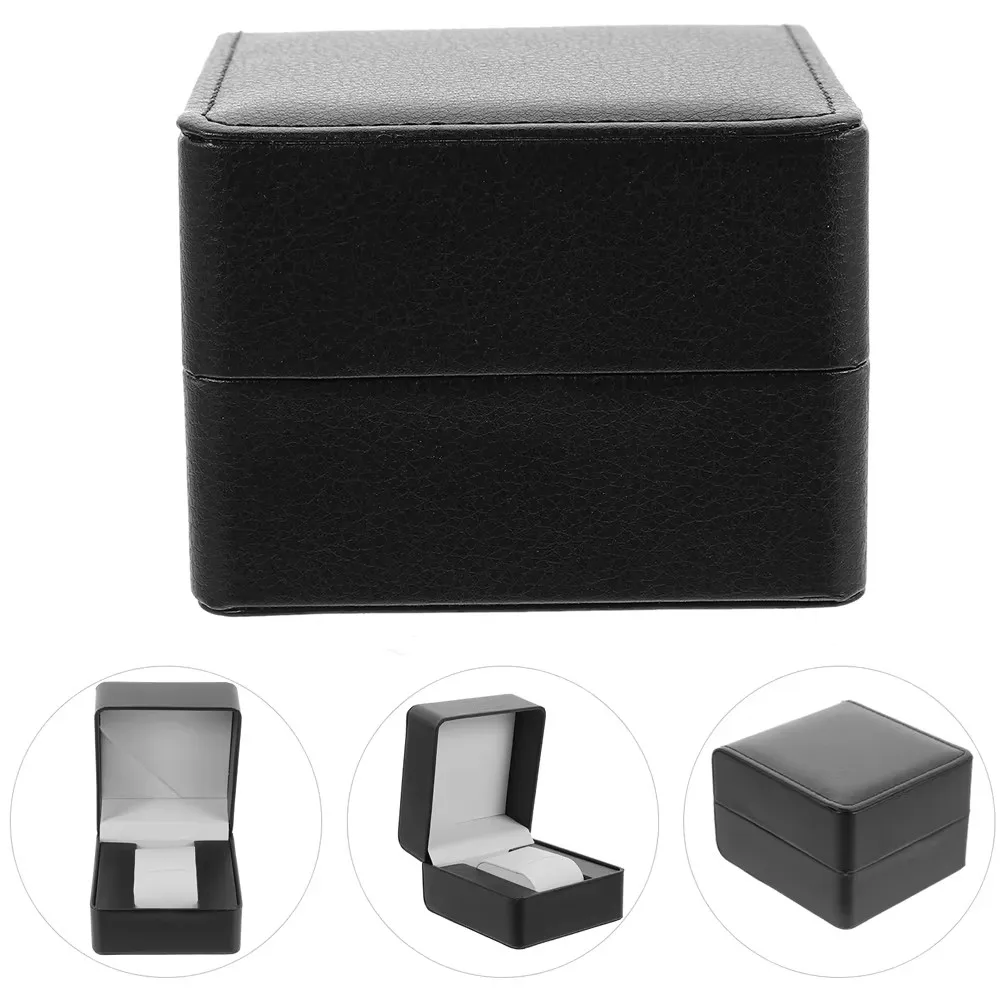 Single Watch Gift Box With Pillow Pu Leather Watch 's Travel Gifts Storage Box Jewelry Accessories