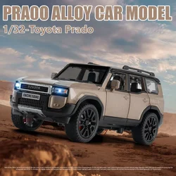 1:32 Toyota Prado Alloy Off-road SUV High Simulation Diecast Metal Alloy Model car Sound Light Collection Kids Toy Gifts