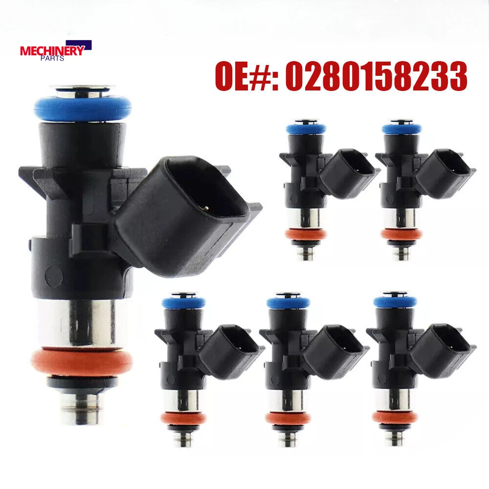 

Set of 6PCS Fuel Injectors Nozzle 0280158233 5184085AC 5184085AD for Chrysler Dodge WRANGLER Challenger Ram Jeep 3.6L