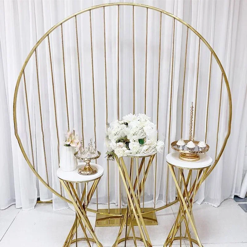 Best Sell Multi-style Metal Flower Stand Pedestal Round Plinths Wedding Cake Display Other Wedding Decorations for Events