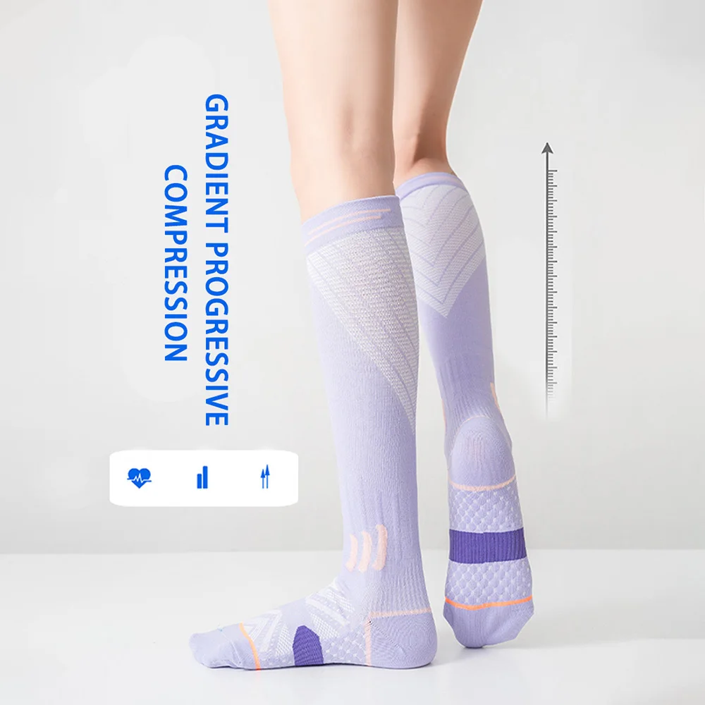 Summer Fitness Exercise Pressure Socks Massage Style Skipping Rope Yoga Calf Running Protective Muscle Compression Stocking