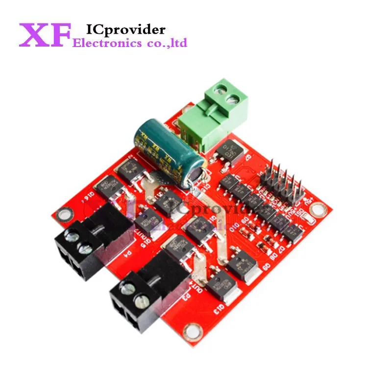 Moduł sterowania silnikami DC XY-160D 7A 160W, podwójny, przemysłowy, z regulacją PWM, kierunek obrotów, logiczny układ L298, XY-160D ICprovider — zdjęcie produktu 3