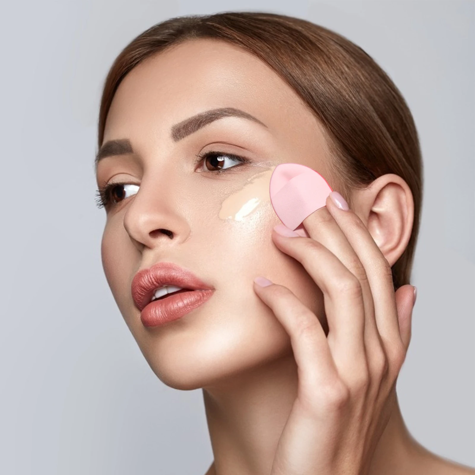

Finger Puff Powder Makeup Hands Applicator Sponge Mini Soft Washable Reusable Loose Facial